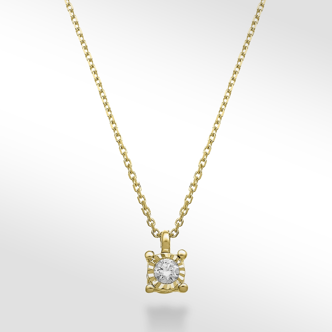 Women’s Rexha Gold Solitaire Pendant Necklace
