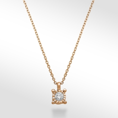 Women’s Rexha Gold Solitaire Pendant Necklace