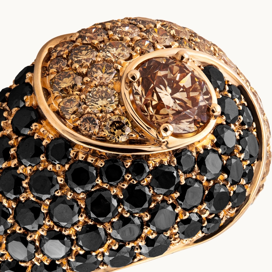 Rexha Gold Colored Diamond Cocktail Ring