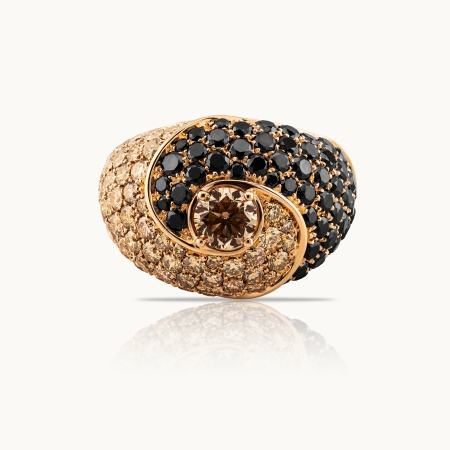 Rexha Gold Colored Diamond Cocktail Ring