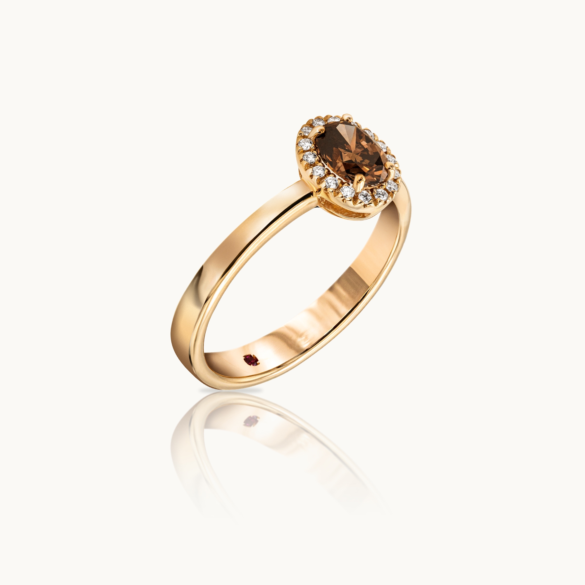 Oval Cut Colored Diamond Engagement Ring