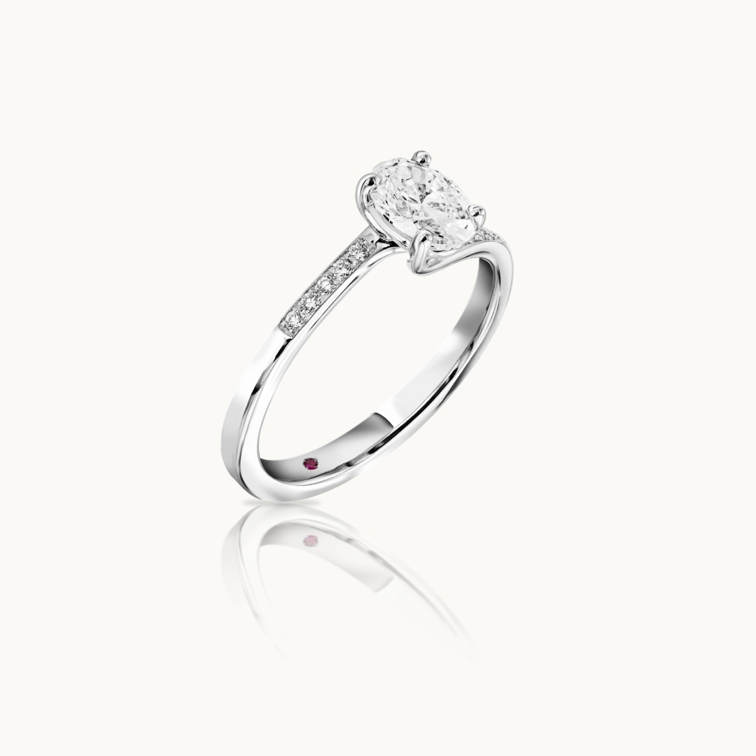 Rexha Gold Oval Diamond Engagement Ring