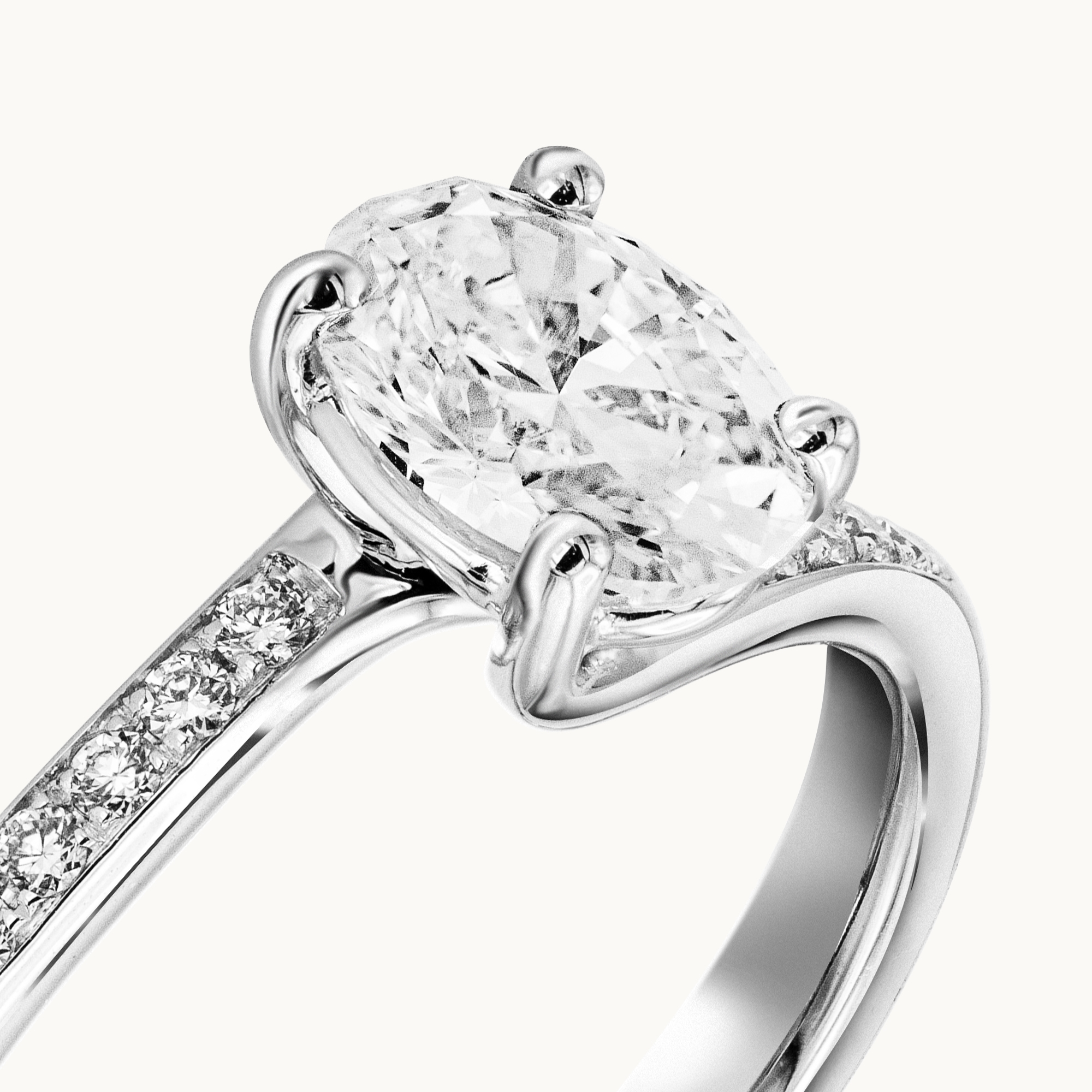 Unazë Fejese Rexha Gold me Diamant Oval