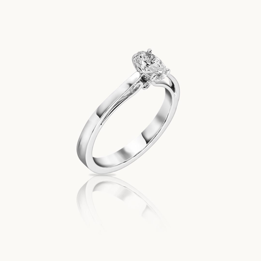 Oval Diamond Engagement Ring