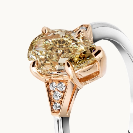 Pear Cut Colored Diamond Engagement Ring