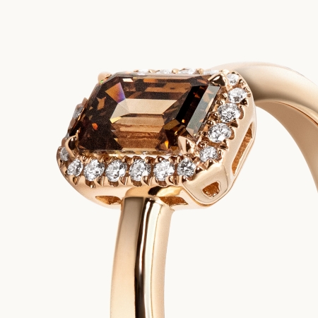 Radiant Cut Colored Diamond Engagement Ring