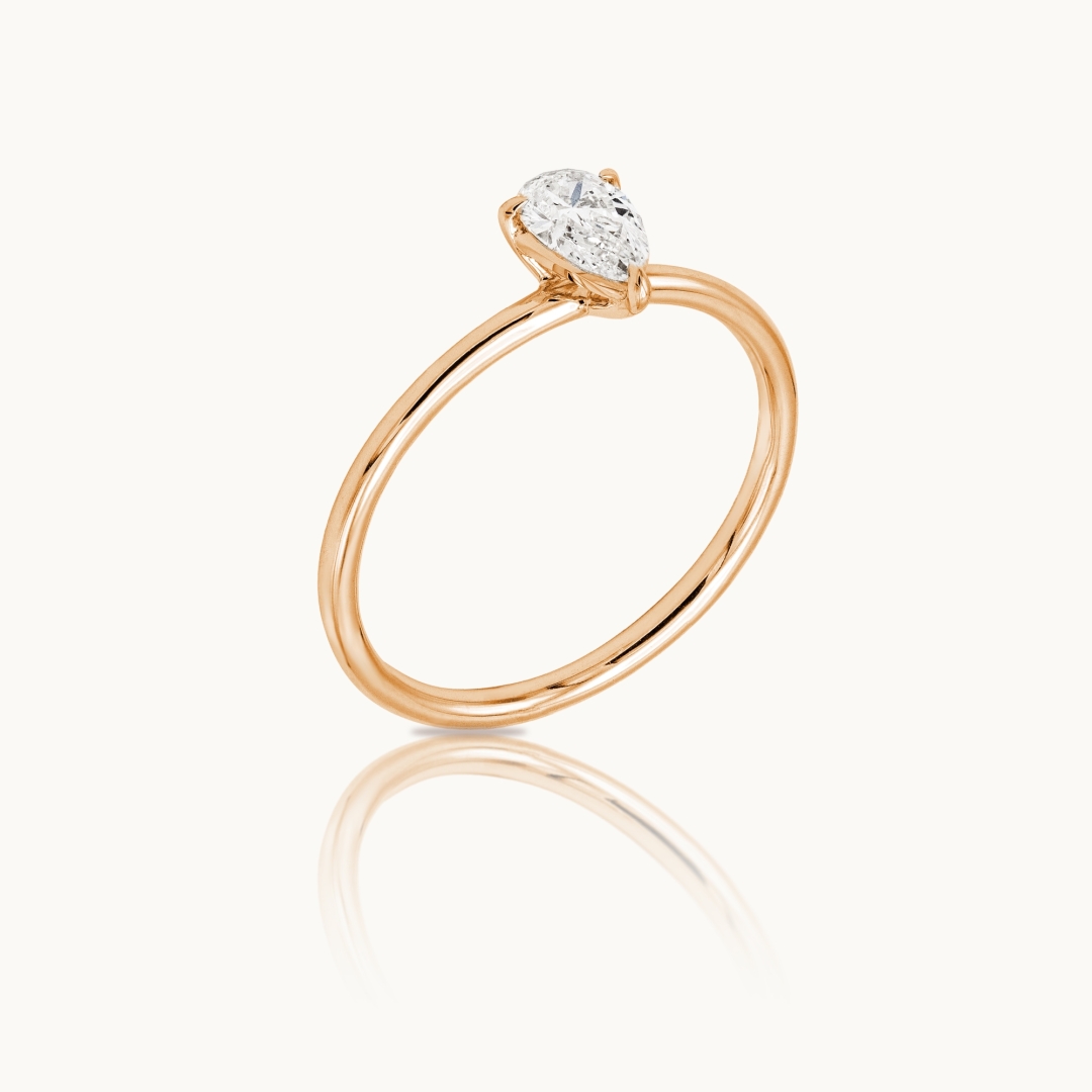 Rexha Gold Pear Cut Diamond Engagement Ring