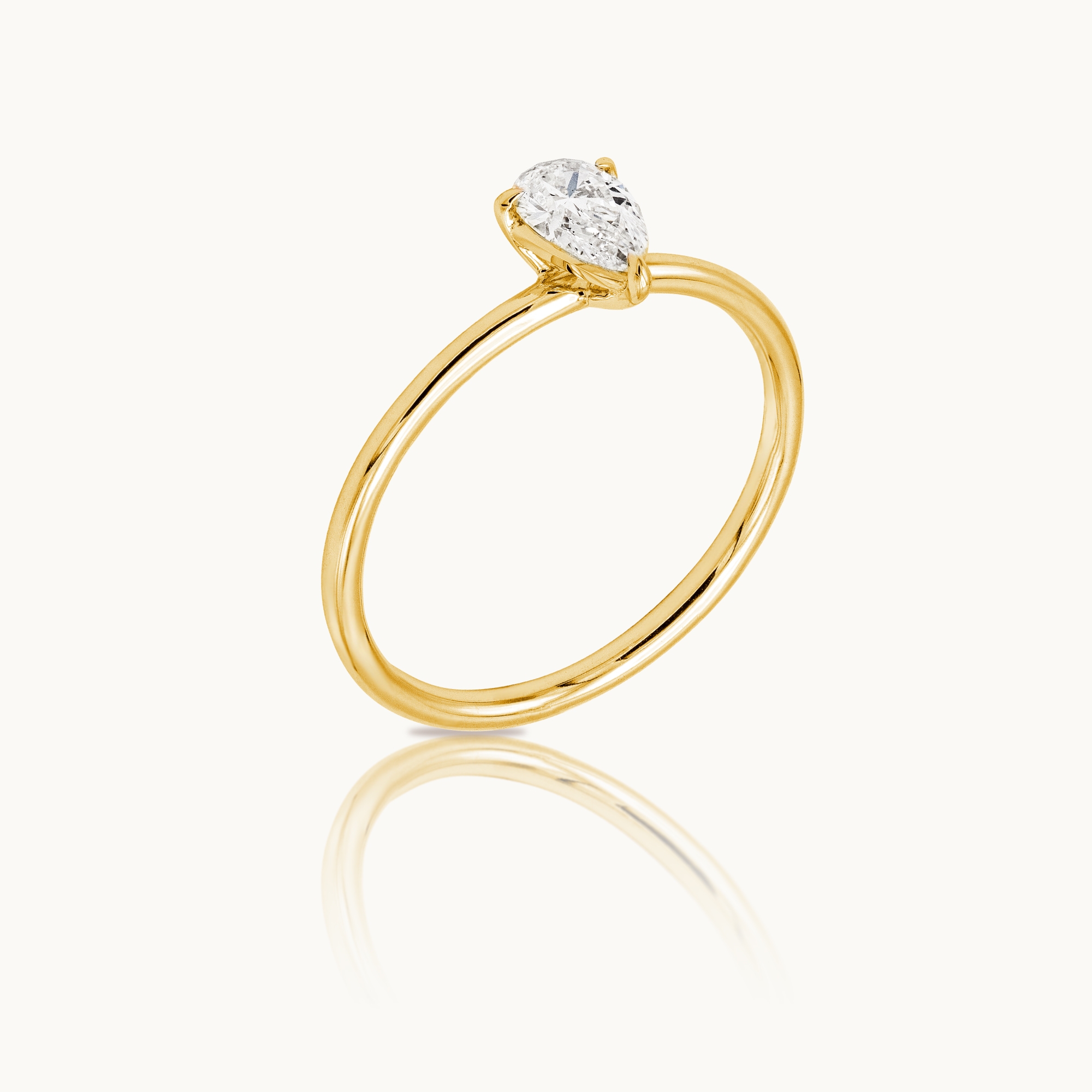 Rexha Gold Pear Cut Diamond Engagement Ring
