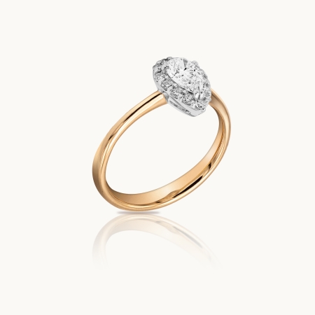 Rexha Gold Pear Cut Diamond Engagement Ring