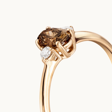 Rexha Gold Oval Cut Colored Diamond Engagement Ring