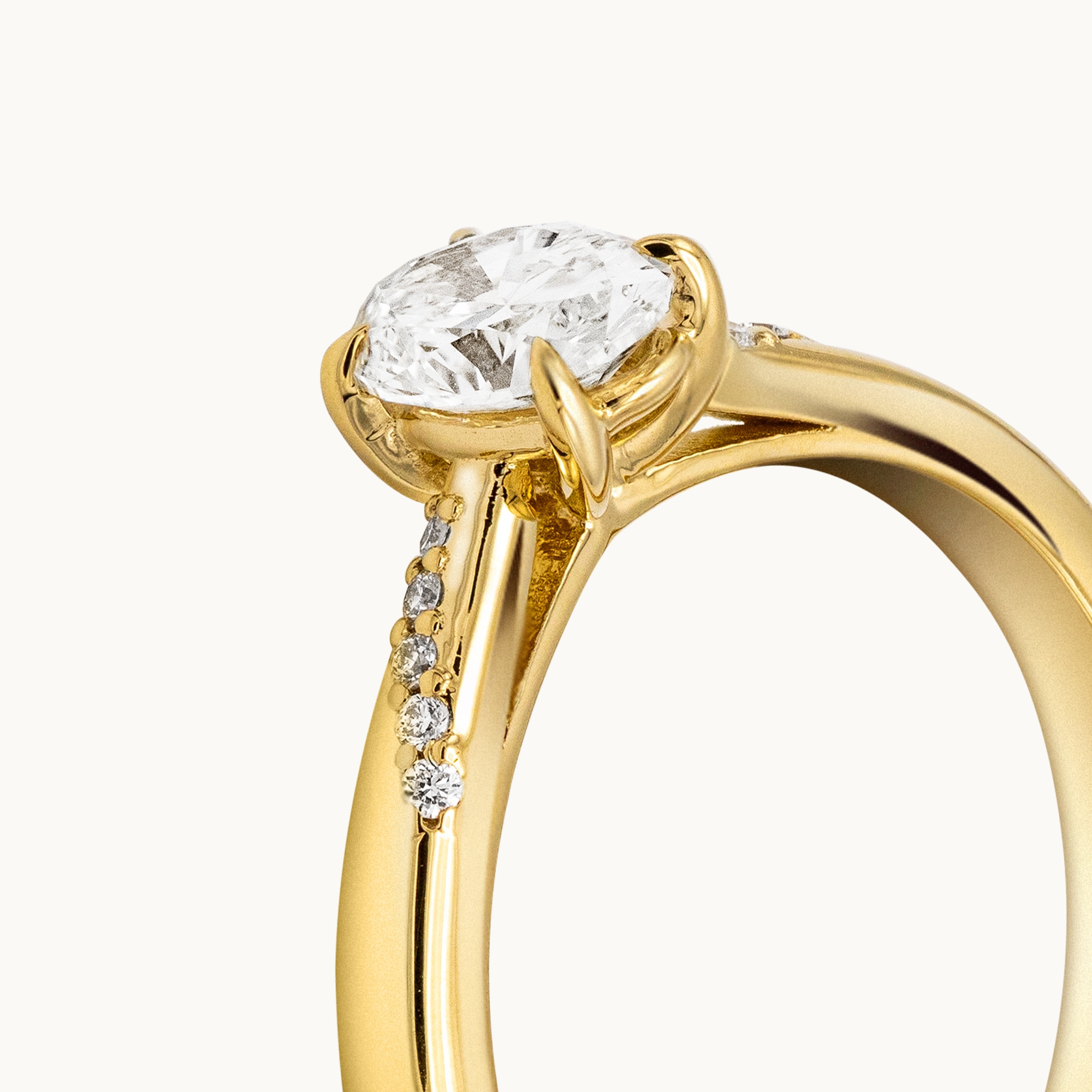 Rexha Gold Oval Cut Diamond Engagement Ring