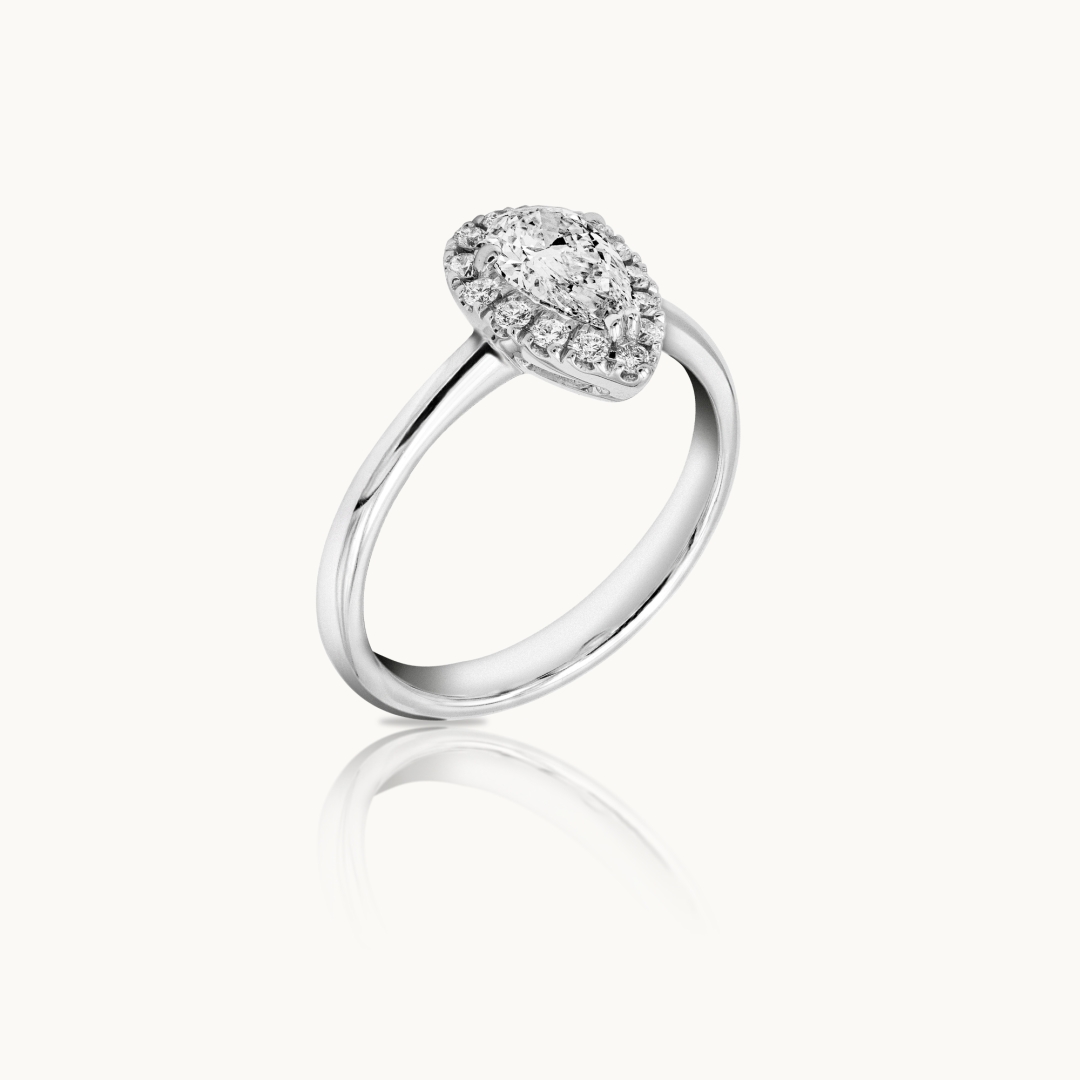 Rexha Gold Pear Cut Diamond Engagement Ring