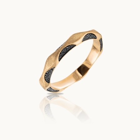 Rexha Gold Waveform Men’s Wedding Band