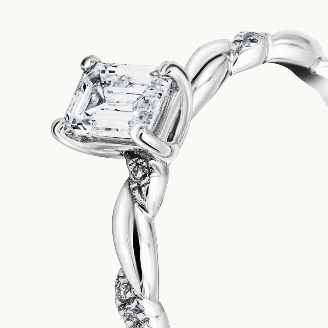 Unazë Fejese Rexha Gold me Diamant, Prerje Emerald
