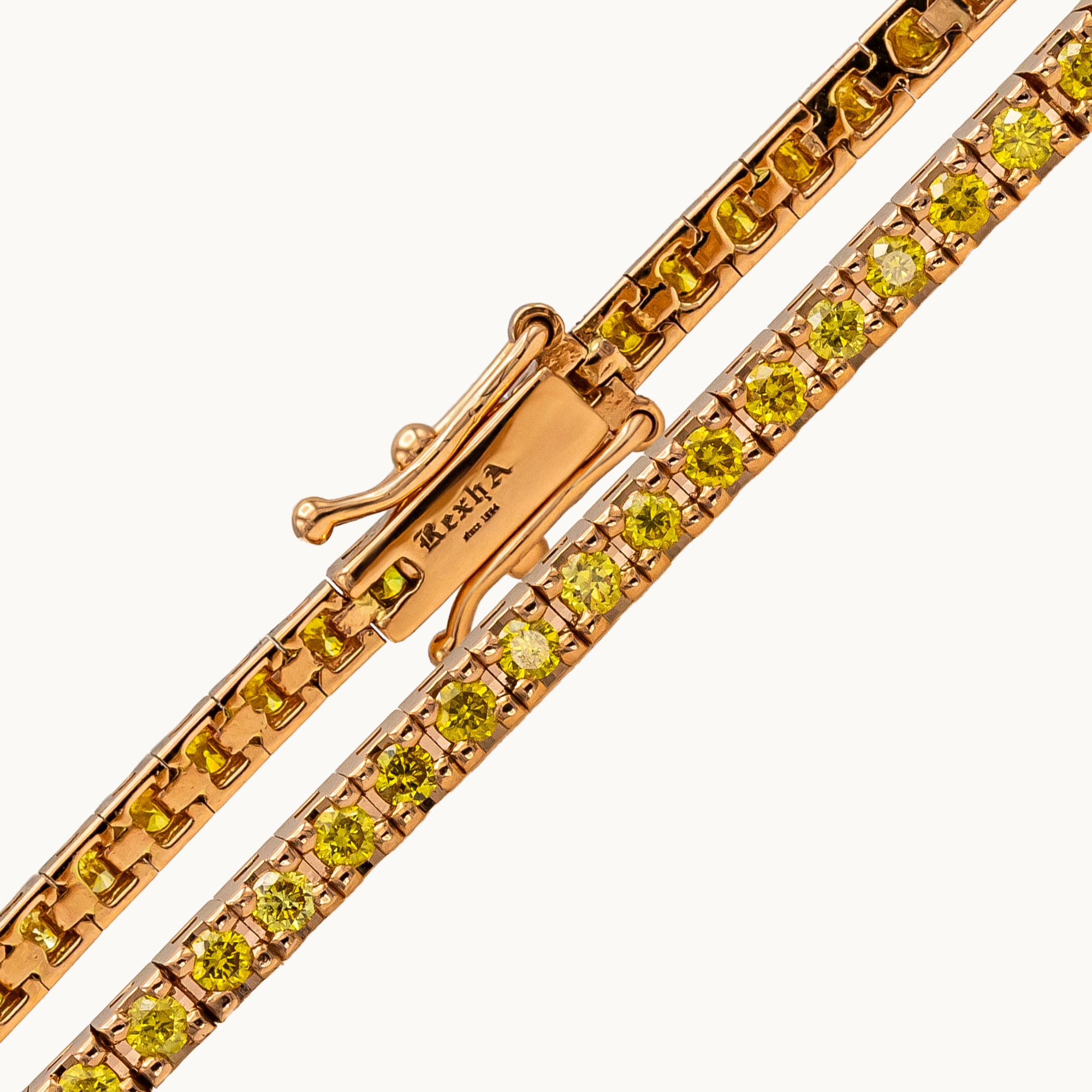 Unisex Tennis Bracelet Rexha Gold
