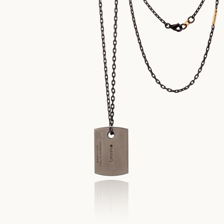Men's Necklace Mano J Minimal Targhetta