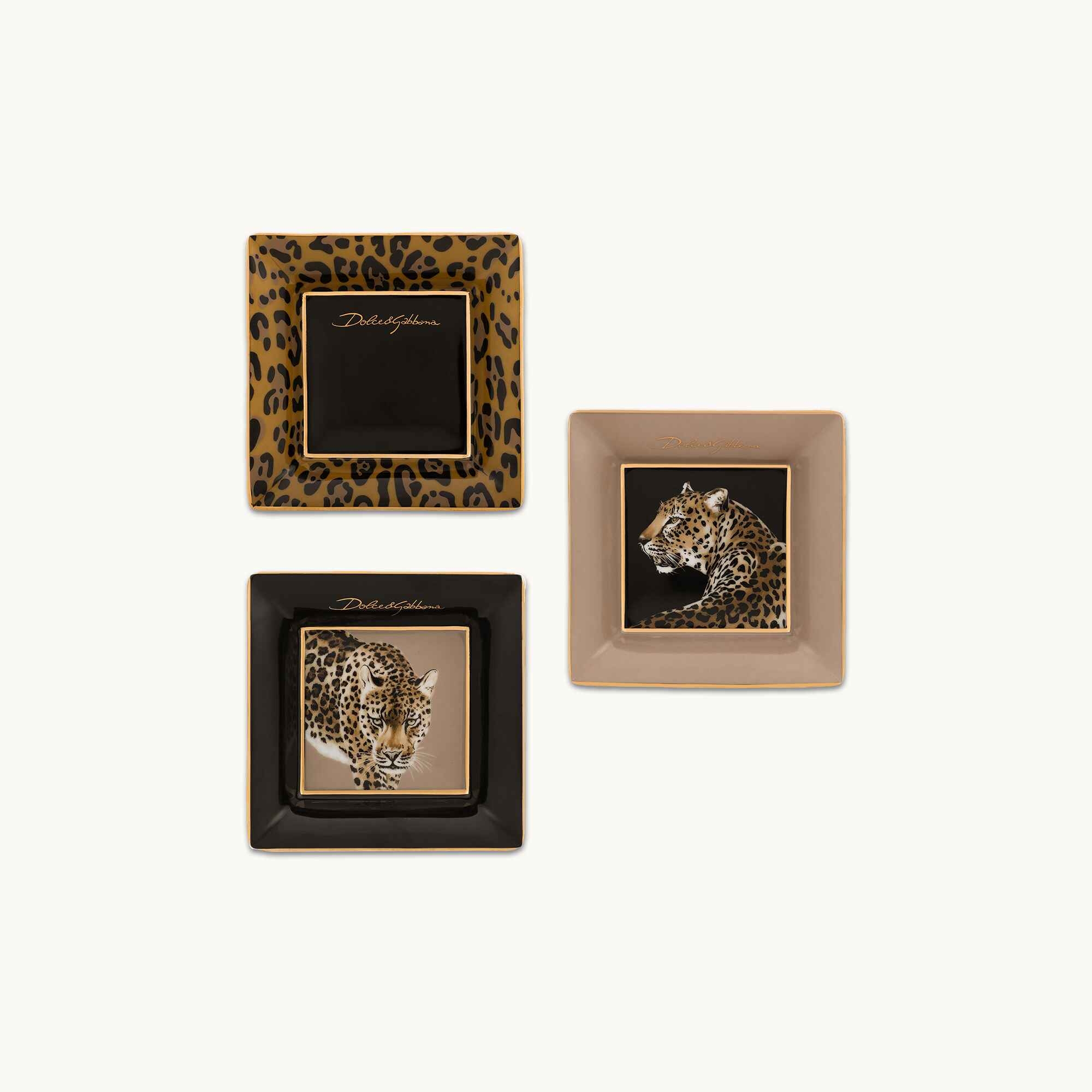 Dolce&Gabbana Leopardo Trinket Tray Set